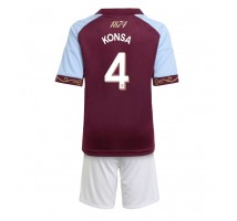 Aston Villa Ezri Konsa #4 Koszulka Podstawowa dzieci 2025-26 Krótki Rękaw (+ krótkie spodenki)